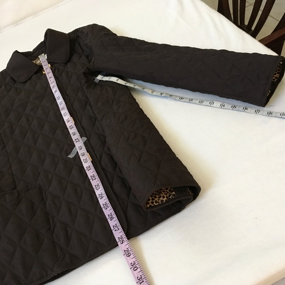 SAKS REAL CLOTHES Quilted Jacket Coat Brown Size 8 - Picture 8 of 8